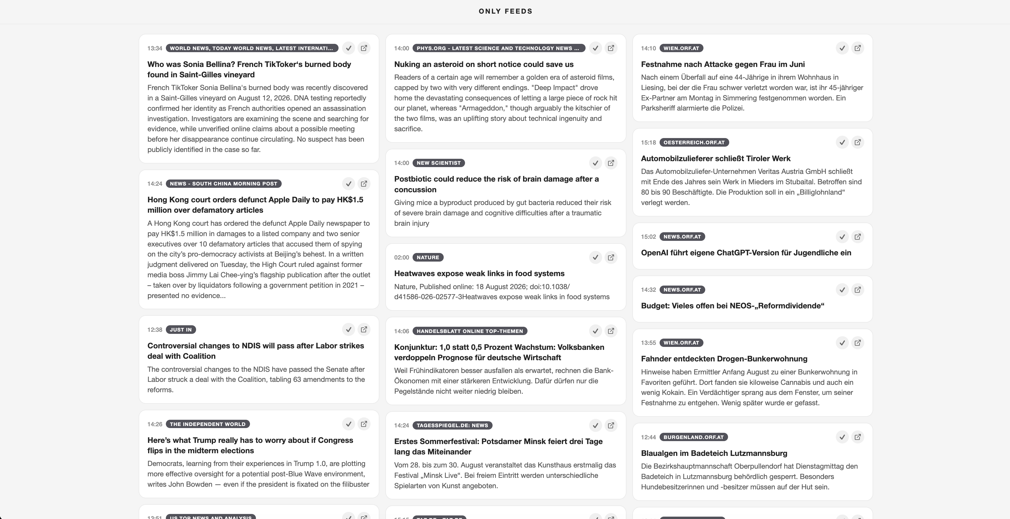 GEIST RSS ONLY FEEDS